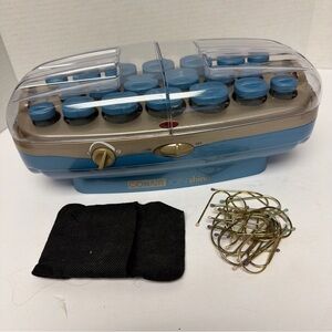 Conair Blue Heated Hair Roller Set with Pins